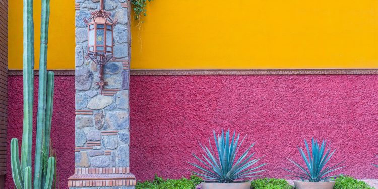 A colorful wall in Mexico