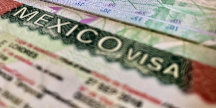 Mexico visa in passport