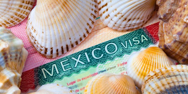 Mexican Visa inside a foreign passport